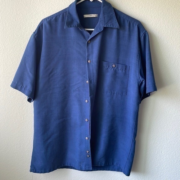Moda Campia shirt Medium blue button up - Picture 1 of 6